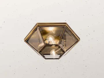 RILEGATO 491.00.80 - Brass and glass ceiling light by Il Fanale - view 2
